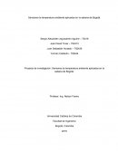 Proyecto de investigación: Sensores de temperatura ambiente aplicados en la sabana de Bogotá