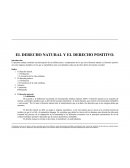 EL DERECHO NATURAL Y EL DERECHO POSITIVO