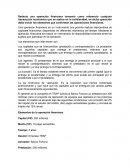 Trabajo operación financiera
