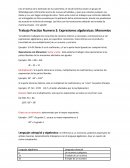 Trabajo Practico: Expresiones algebraicas: Monomios (s/r)