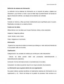Definición de sistema de información. Página 1