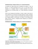 INTERVENCION DEL TRABAJO SOCIAL EN LA EDUCACION iNICIAL