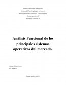 Análisis Funcional de los principales sistemas operativos del mercado