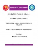 Cuestionario de aminoacidos. Eliminación del nitrógeno