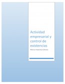 Actividad Empresarial y Control de Existencias