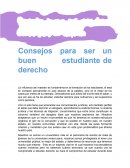 Consejos para ser un buen estudiante de derecho
