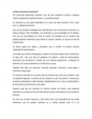 ¿Cómo funciona la memoria?