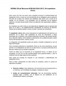 NORMA Oficial Mexicana NOM-004-SSA3-2012, Del expediente clínico