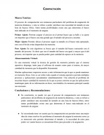 Compactacion de Memoria. Página 1