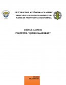 MODULO: LÁCTEOS . PRODUCTO: “QUESO MANCHEGO”