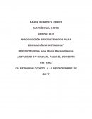 PRODUCCIÓN DE CONTENIDOS PARA EDUCACIÓN A DISTANCIA