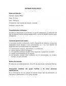 Informe psicologico: mujer 32 años