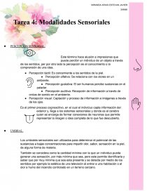 Modalidades Sensoriales. Página 1