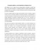 El espacio público y cual importante es disponer de el