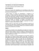 FUNCIONES DE LOS CANALES DE DISTRIBUCIÓN