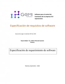 Software para el control de inventarios de la empresa D.G reparaciones. Página 1