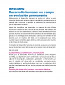 EL DESARROLLO HUMANO EN LA ACTUALIDAD