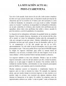 Ensayo sobre la situación actual : Post-cuarentena en Perú