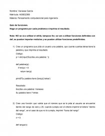 Pensamiento computacional para ingeniería. Quiz de funciones. Página 1