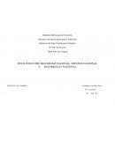 RELACIÓN ENTRE SEGURIDAD NACIONAL, DEFENSA NACIONAL Y DESARROLLO NACIONAL