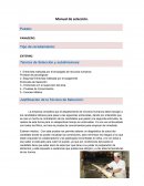 Manual de selección. PANADERO.