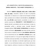 Acta constitutiva y estatutos sociales de la empresa mercantil Todo Market inversiones C.A