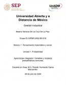 Aprendizaje integrador: Variables y modelos probabilísticos comunes