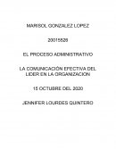 LA COMUNICACIÓN EFECTIVA DEL LIDER EN LA ORGANIZACION