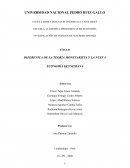 DIFERENICA DE LA TEORÌA MONETARISTA Y LA NUEVA . ECONOMÍA KEYNESIANA