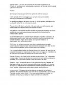 Opinión sobre “Los retos del personal de salud ante la pandemia de COVID-19 pandemónium, precariedad y paranoia”