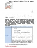 PLANIFICAMOS NUESTRO ENSAYO LITERARIO