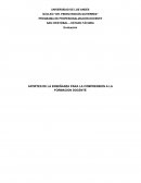 APORTES DE LA ENSEÑANZA PARA LA COMPRENSION A LA FORMACION DOCENTE