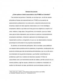¿Cómo aplicar el árbol causa-efecto a las PYMES en Colombia?. Página 1
