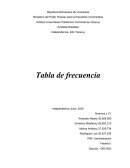 Tabla de frecuencia