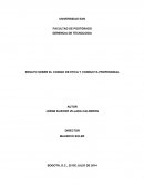 ENSAYO SOBRE EL CODIGO DE ETICA Y CONDUCTA PROFESIONAL