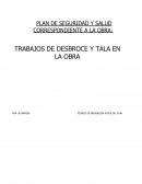 PLAN DE SEGURIDAD Y SALUD CORRESPONDIENTE A LA OBRA: TRABAJOS DE DESBROCE Y TALA EN LA OBRA