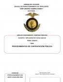 PROCEDIMIENTOS DE LA CONTRATACION PUBLICA
