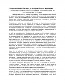 Importancia de la literatura en la educación y en la sociedad