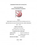 IMPLEMENTACION DE LAS POLITICAS PUBLICAS EN EL BIENESTAR DE LOS CIUDADANOS (PERIODO 2016-2018)