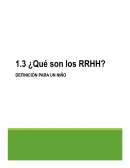 Qué son los RRHH.... explicación a un niño