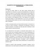 DIAGNÓSTICO DE NECESIDADES DE LA FORMACION DEL PROFESORADO