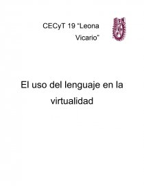 El uso del lenguaje en la virtualidad. Página 1