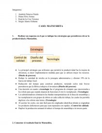 CASO: MATSUSHITA. Página 1