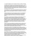 El papel del trabajador social en el ámbito de violencia y conflicto en Colombia