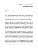 Ensayo. Reformas educativas en México