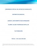 MATEMATICAS BASICAS.FACTORIZACION