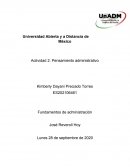 Actividad 2. Pensamiento administrativo