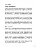 CONCLUSIONES ORGANIZACIÓN