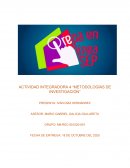 Actividad integradora “Metodologías de investigación”
