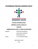 ESTUDIO ORGANIZACIONAL EMPRESA AGUAS CLARAS S.A